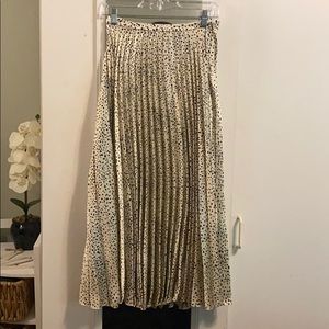 ASOS Design Satin Pleat Midi Skirt